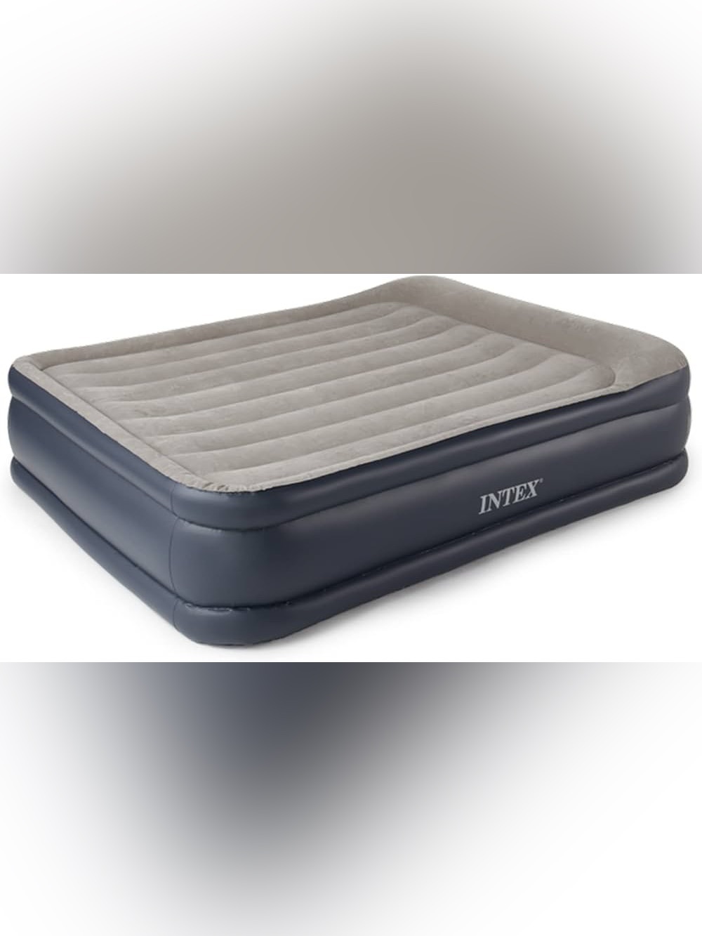 Intex Deluxe Pillow Rest Airbed with Soft Flocked Top, Queen, LIKE NEW